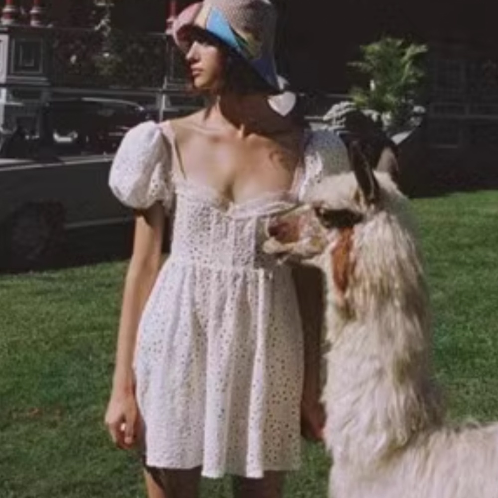 For Love and Lemons Becca Mini Dress - Ivory - Picture 3 of 16